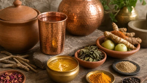 Copper Water, Clay Pots, and Gold-Infused Ghee: Ayurvedic Metal Therapy