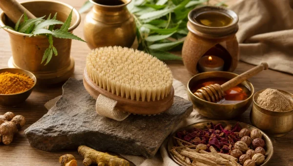 Garshana Dry Brushing: Ayurvedic Lymphatic Ritual for Skin Renewal and Detox
