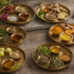 Ayurvedic Lunch Thalis: 6 Balanced Plates with Every Rasa Represented
