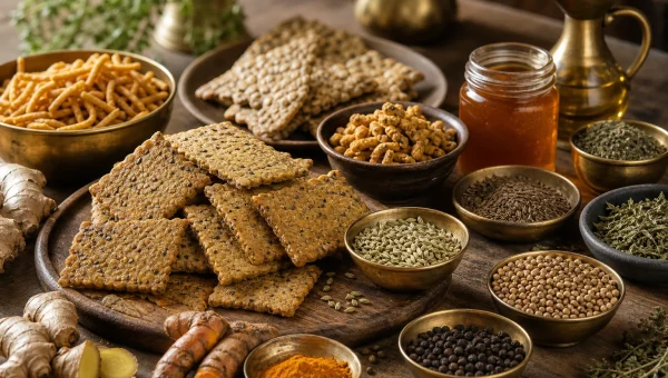 Ayurvedic Digestive Crackers and Savory Snacks: 6 Recipes Using Medicinal Spices
