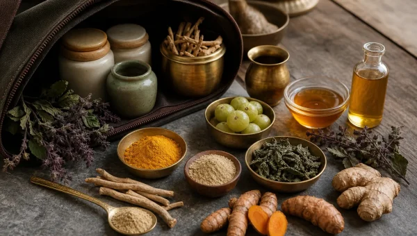 The Ayurvedic Gym Bag: 7 Portable Herbs and Tools for Athletes on the Move
