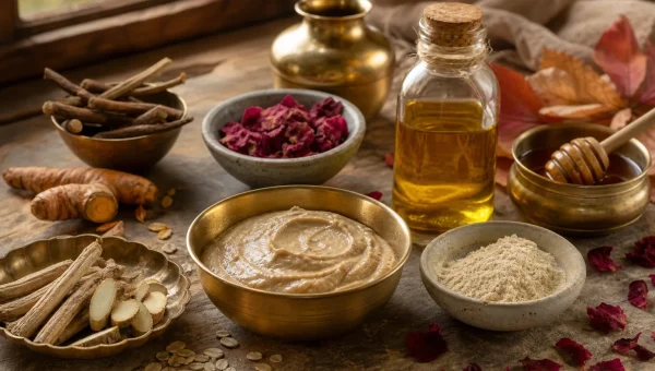 Autumn Kapha-Vata Skin: Moisturizing Lepa Rituals for Dry Sensitive Skin
