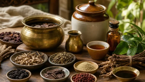 Kadha Fermentation: Medicinal Ashta and Shodasha Dravya Arishtams